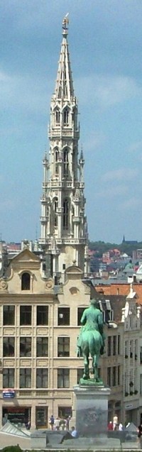 From the unwelcome size of the horse...