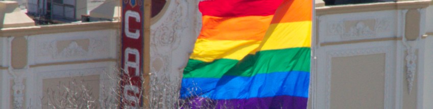 Castro Theatre and flag